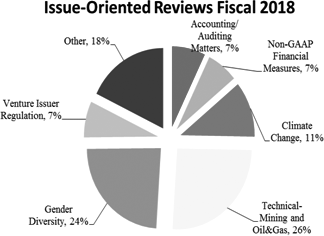 Chart of Issue-Oriented Reviews in fiscal 2018